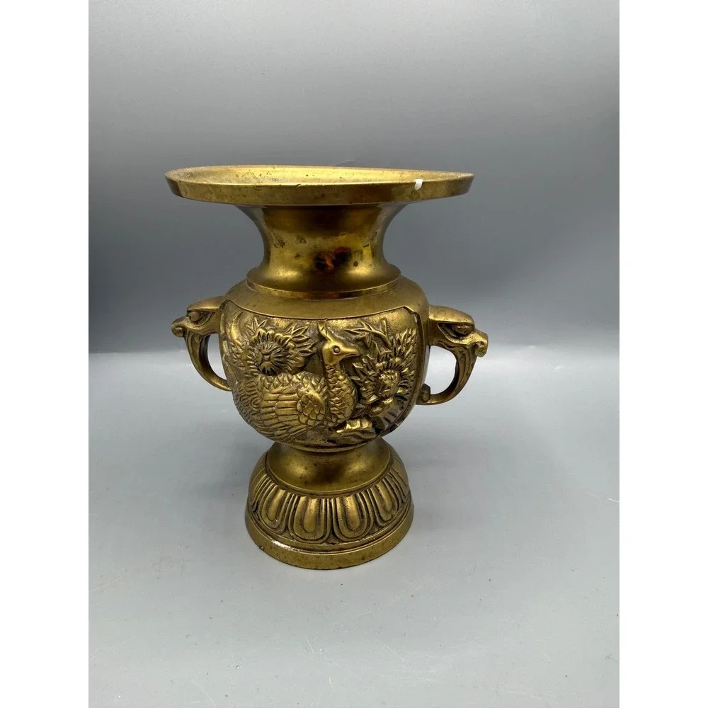 Japanese Buddhist Altar Fitting Flower Vase Vtg Flower Stand Brass Hanatate Kabi